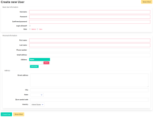 Screenshot of Bulma form example